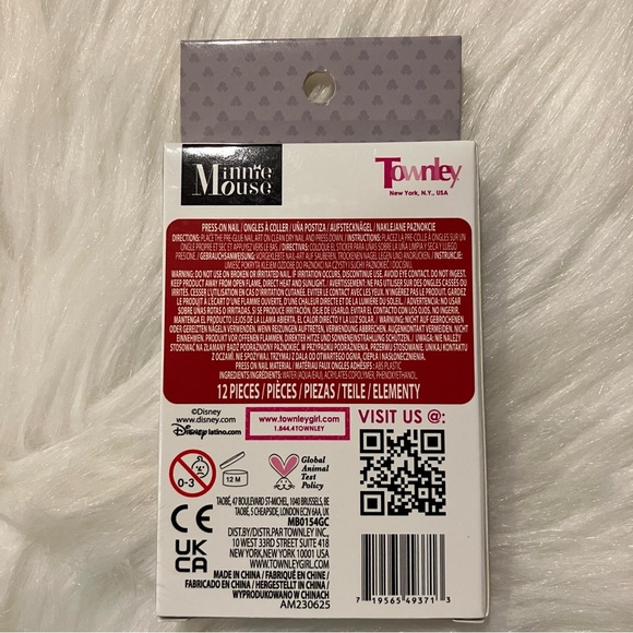 Disney Minnie Mouse Girls Colorful Press-On Nail Set - NEW - Picture 4 of 6